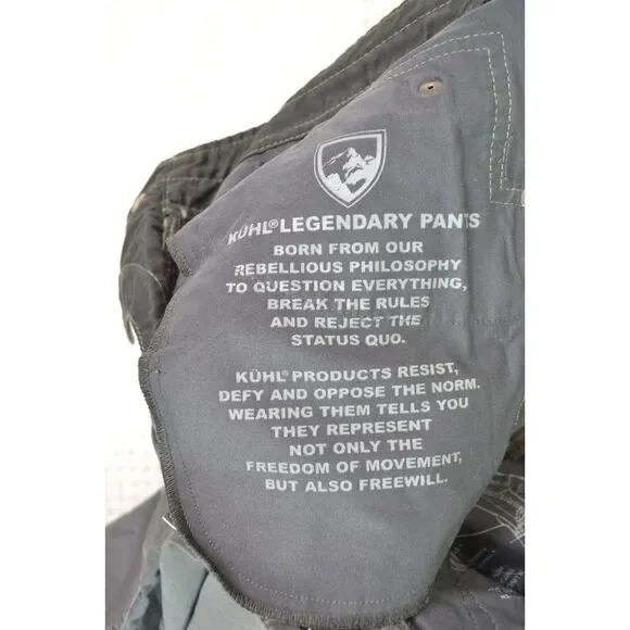 Kuhl Men's Radikl Hiking Pants 34x32 Straight Leg Grey Gorpcore - Picture 11 of 16